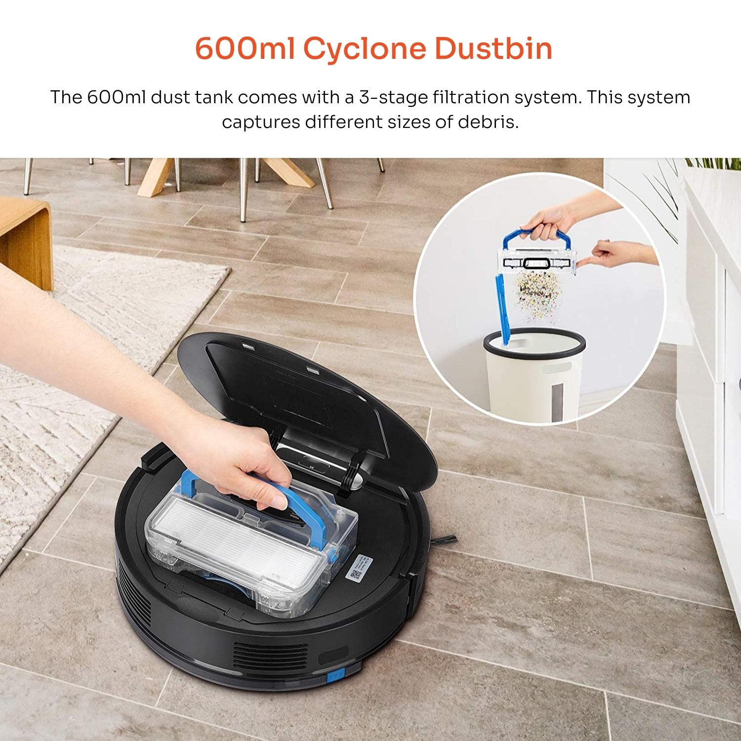 600 ml Cyclone dustbin
