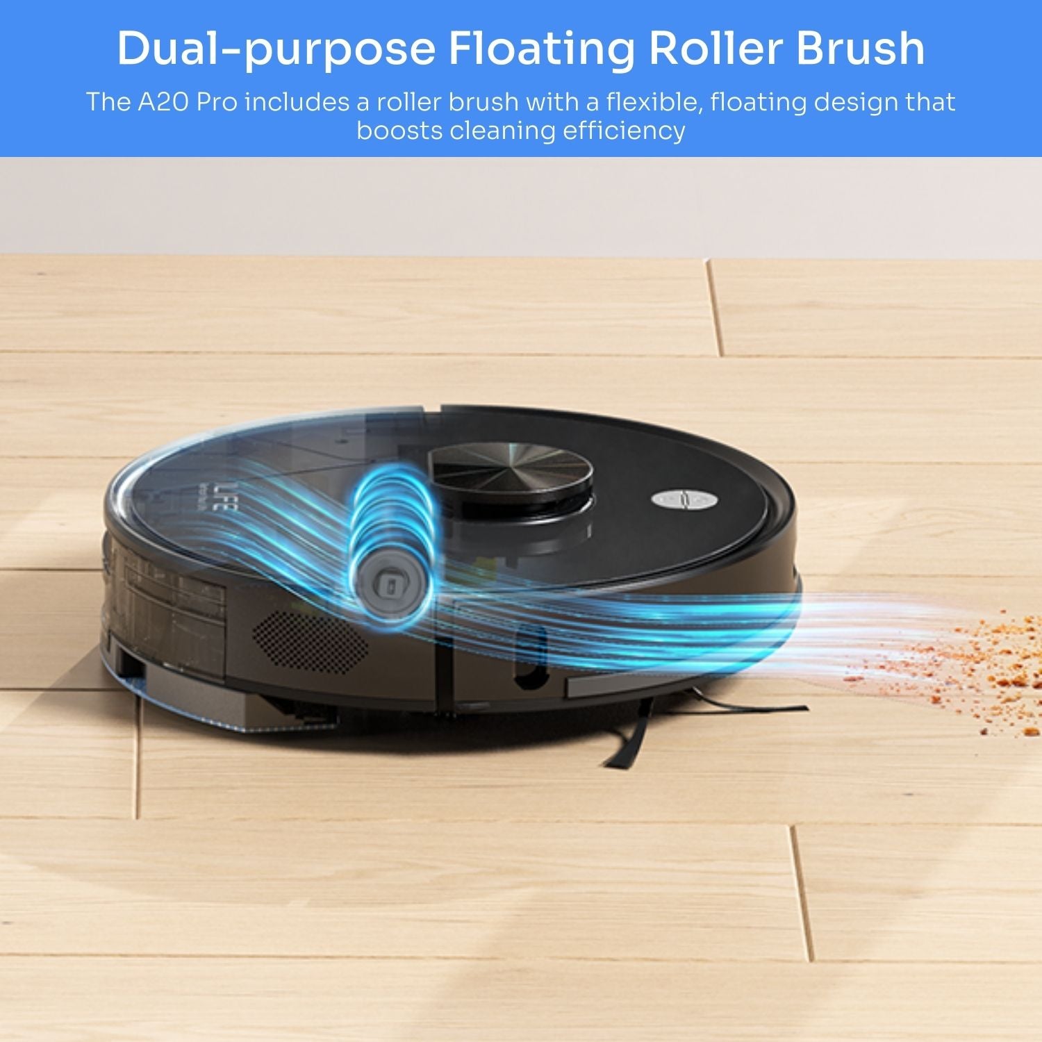 Floating roller brush