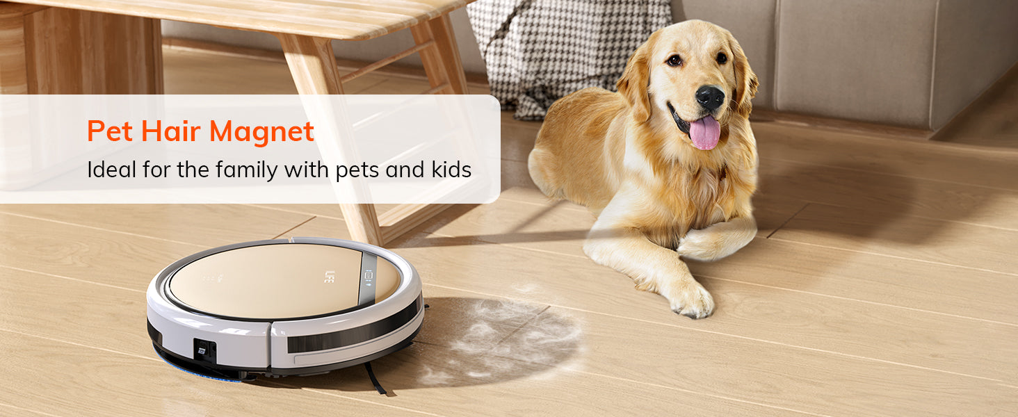 ILIFE robot vacuum cleaning pet hairs 