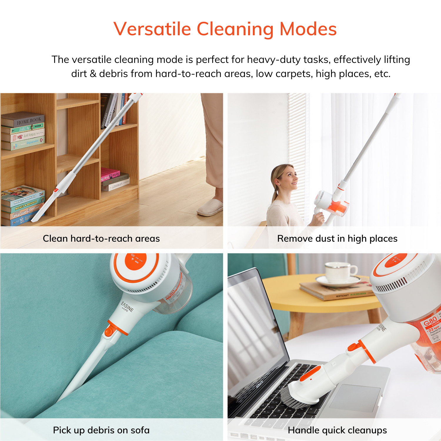 Versatile cleaning modes 
