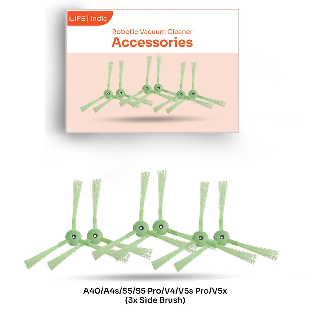 A40/A4s/S5/S5 Pro/V4/V5s Pro/V5x Side Brush - (3x Pairs) Green