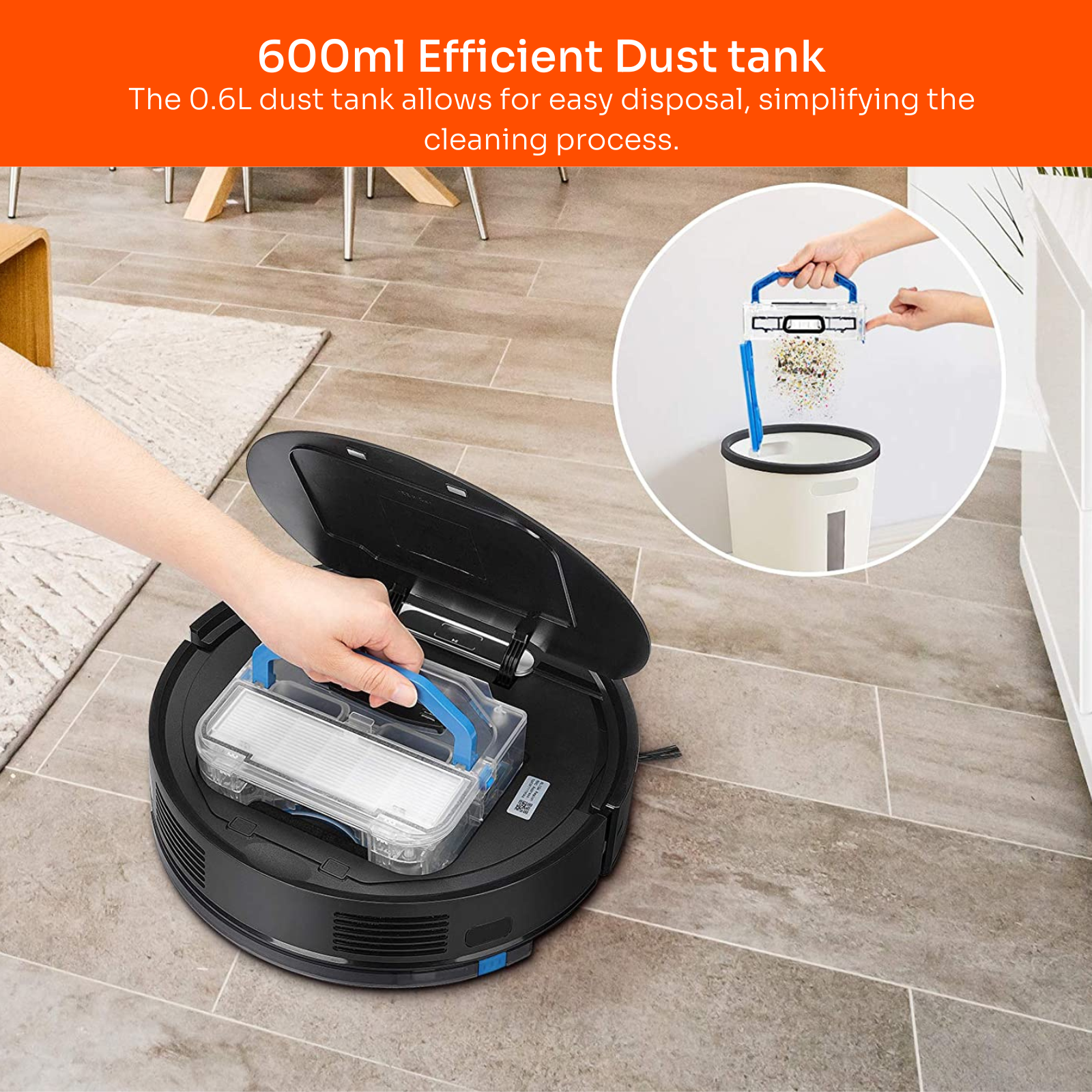 600 l Efficient Dust tank 