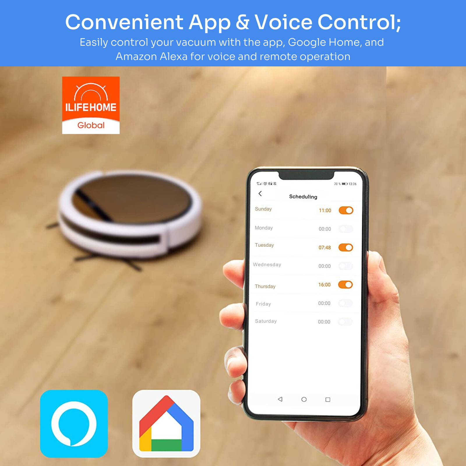 Convenient app & voice control 